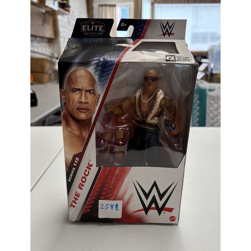 2024 The Rock WWE Elite Collection Series 115 6" Figure Mattel New Bx Dmg